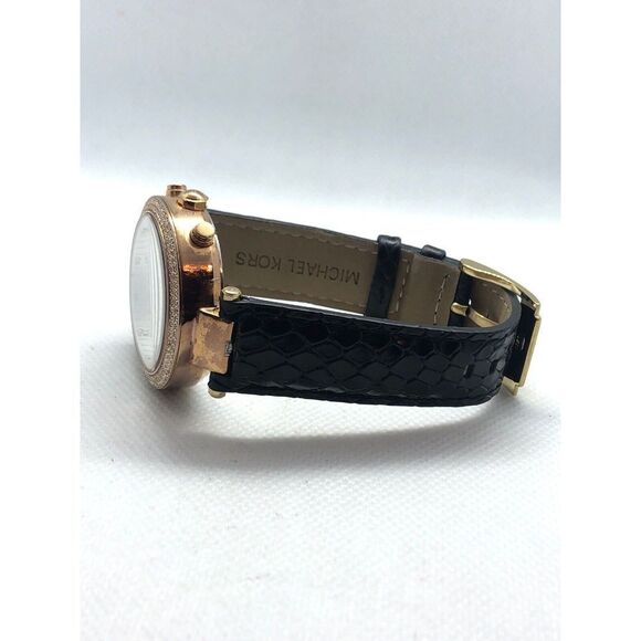 Michael Kors MK5491 Women Leather Analog Mother of pearl Dial Quartz Watch BP13 - Picture 8 of 10